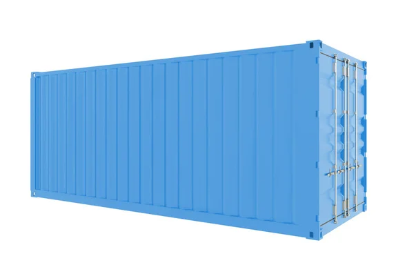 Nieuwe Rode Vrachtcontainer Geïsoleerd — Stockfoto