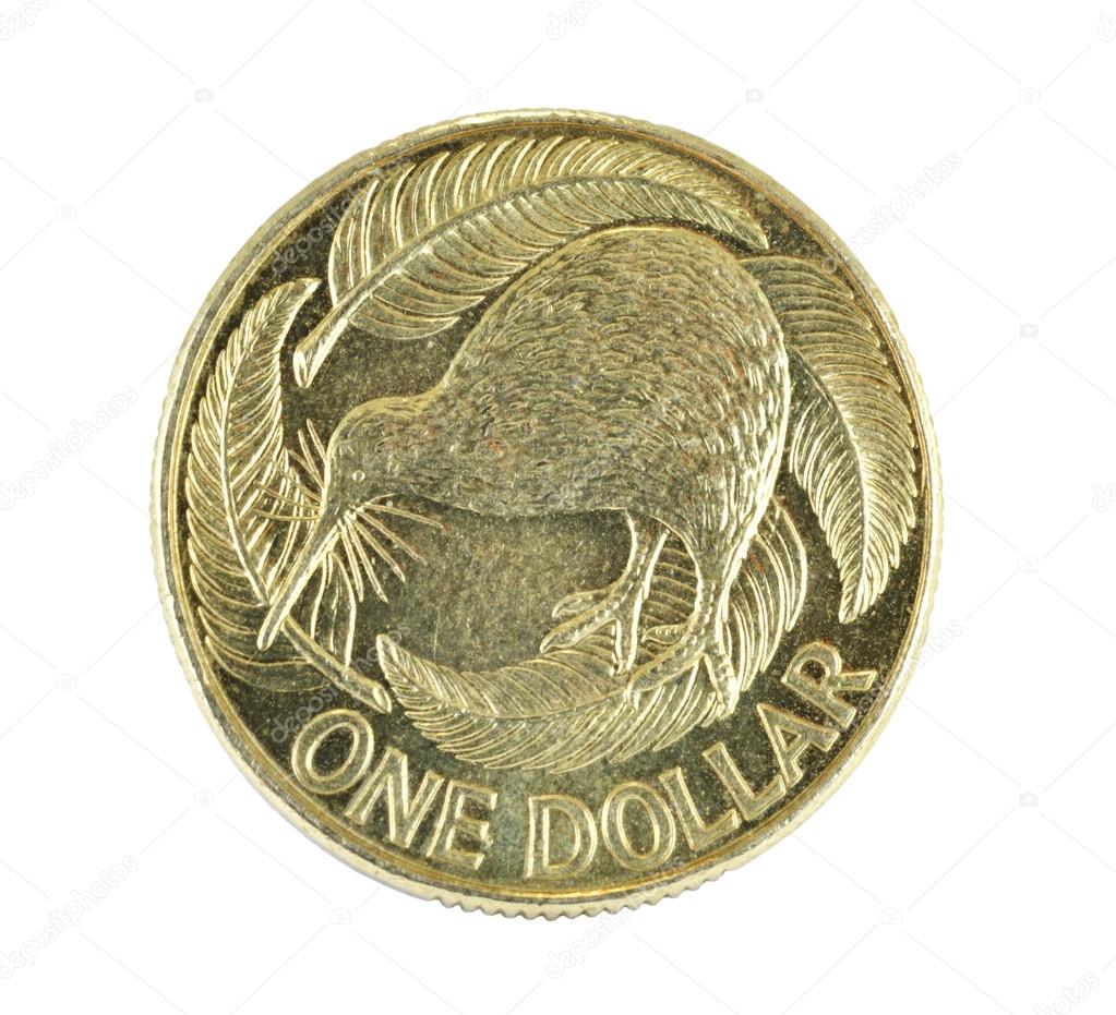 흰색 배경에 고립 된 뉴질랜드 1 달러 동전 — 스톡 사진 © NigelSpiers #12646981