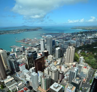 Auckland city & harbour hava Doğu, Yeni Zelanda