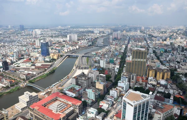 Ho chi minh stadtpanorama, saigon vietnam — Stockfoto