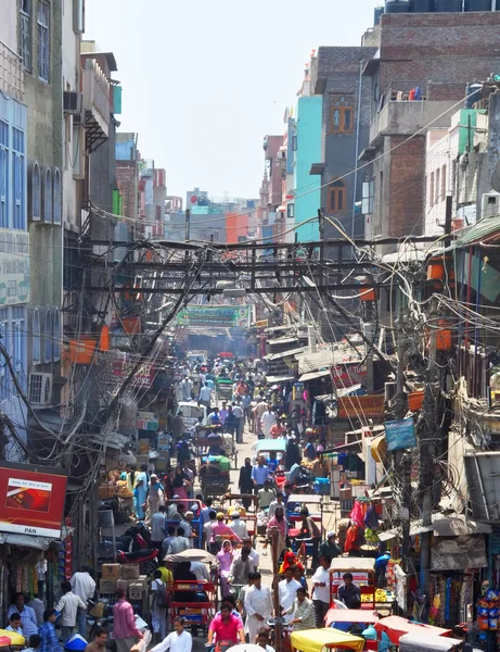 Mercado de Chandni Chowk en Nueva Delhi, India — Foto de Stock