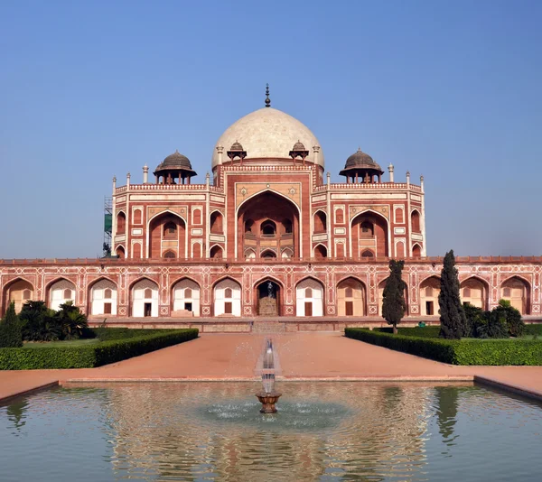 Tombeau de Humayan Panorama vertical, Delhi Inde Photo De Stock