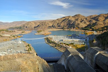 Brisbane Barajı savak & güç istasyonu, otago, Yeni Zelanda
