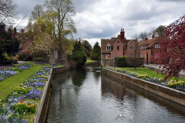 Canterbury, İngiltere - nehir & bahçeleri — Stok fotoğraf