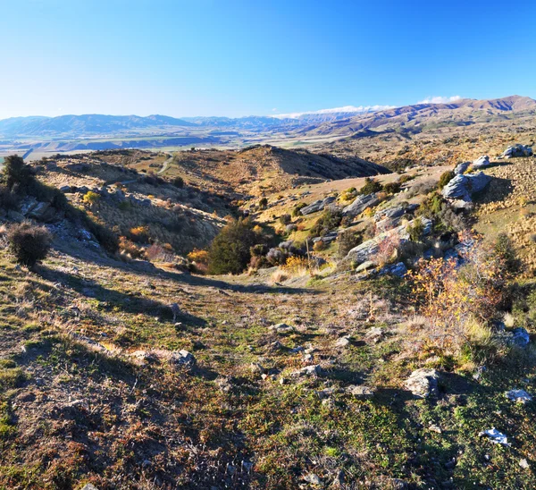 Bendigo High Country Farm Panorama, Otago Nueva Zelanda —  Fotos de Stock