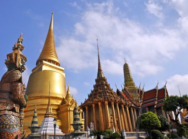 Altın tapınak kubbe & Muhafızlar grand Palace, bangkok