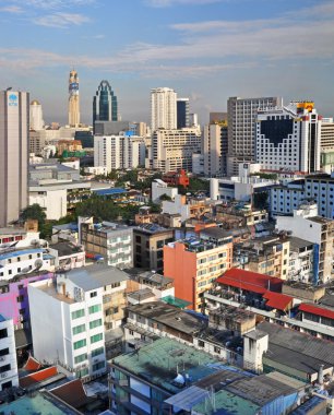 sabah görünümü üzerinde sukhumvit alan Bangkok, Tayland