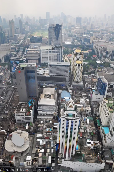 Luftbildaufnahme über Bangkok City, Thailand. — Stockfoto