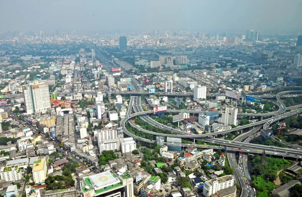 Luftaufnahme der Landschaft über Bangkok City, Thailand. — Stockfoto