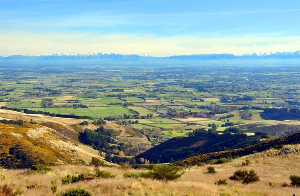 Autunno sulle pianure di Canterbury, Christchurch, Nuova Zelanda — Foto Stock