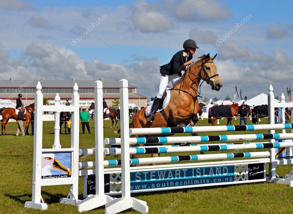 Equestrian Competition at the 2012 Canterbury AMP Show. Stock