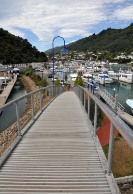 Picton marina, marlborough, Yeni Zelanda