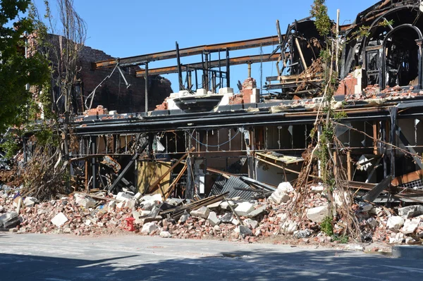 Los restos del edificio McKenzie & Willis Christchurch . — Foto de Stock
