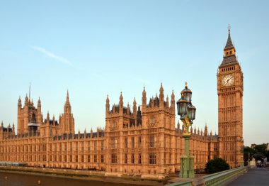 Big ben, Parlamento & westminster evleri lamba, Londra İngiltere'de köprü.