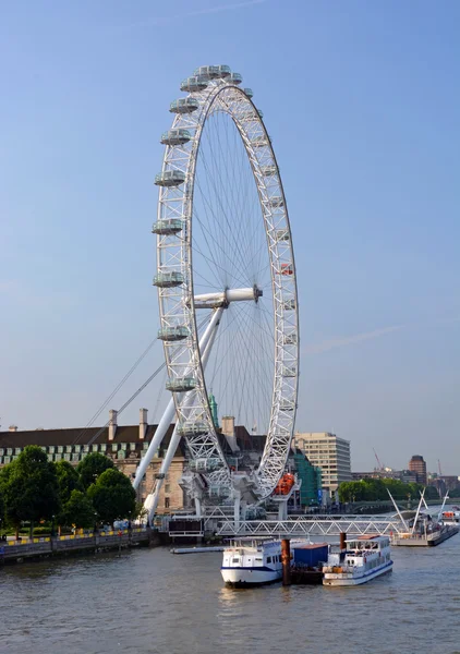 London Eye Viewed from London Bridge — Stock Photo, Image