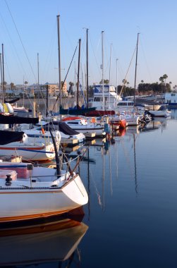 Marina del rey liman ve yat şafak.
