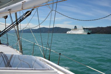 interislander ferry Kraliçe charlotte ses, Yeni Zelanda.