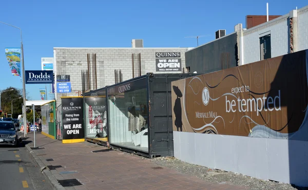 Christchurch Earthquake Rebuild - Merivale Shops. — Stock Photo, Image