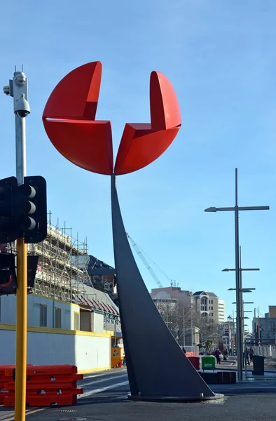 Reconstrucción del terremoto de Christchurch - Escultura del núcleo intacta . — Foto de Stock