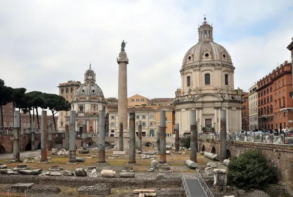 Roman Forum Piazza Foro Traiano, Rome Italy — Stock Photo, Image