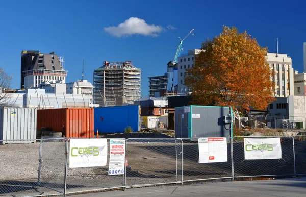 CBD épületek várnak bontási, christchurch Új-Zéland — Stock Fotó