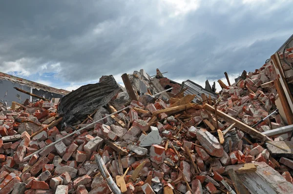 Aardbeving in Christchurch - overblijfselen van winkel in riccarton weg. — Stockfoto