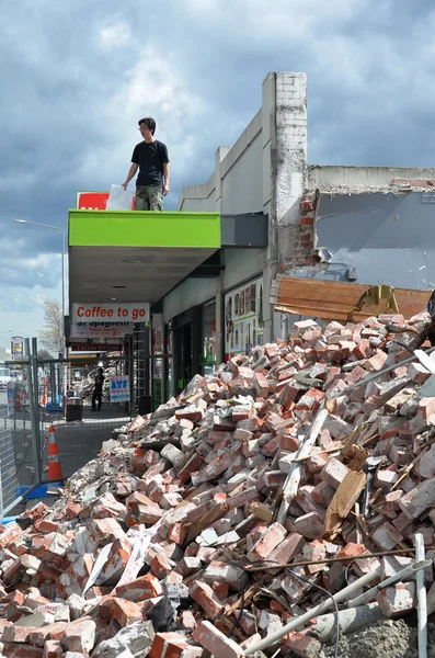 Aardbeving in Christchurch - riccarton schade — Stockfoto