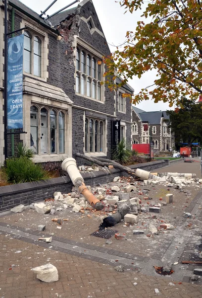 Terremoto de Christchurch - Centro de Artes Danos — Fotografia de Stock