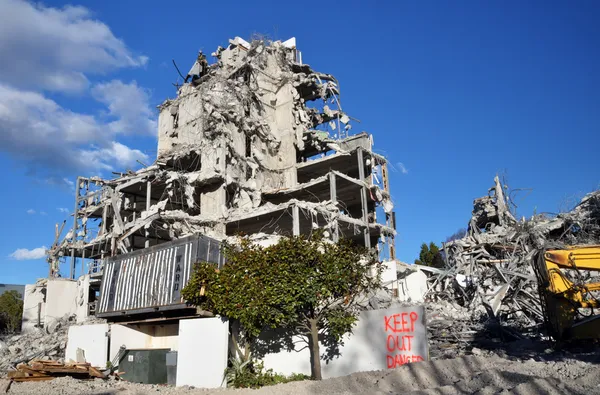 La destruction de la terrasse sur le parc, Christchurch Nouvelle-Zélande — Photo