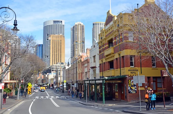 Tarihi taş turizm, Restoran & alışveriş bölgesine sydney — Stok fotoğraf