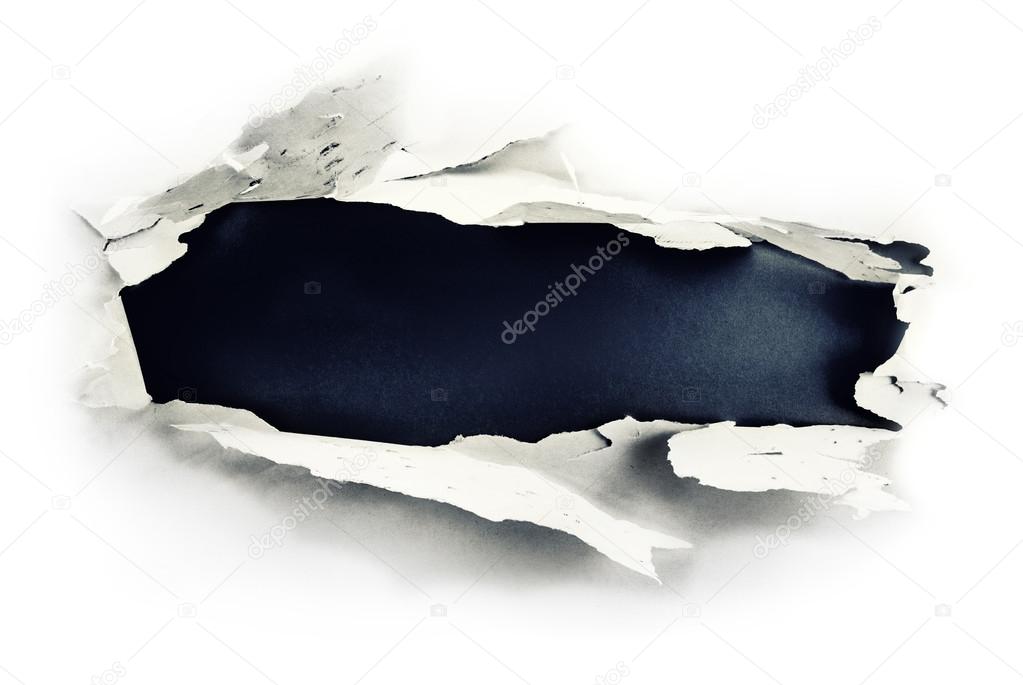 Dark paper hole.