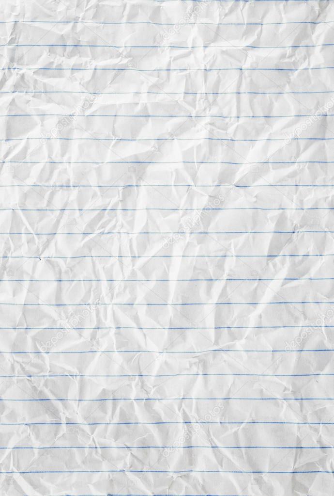 Wrinkled Lined Paper
