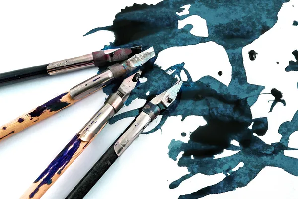 Ink pens. — Zdjęcie stockowe