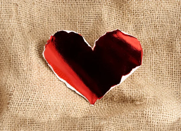 Glossy paper heart. — Stock Photo, Image