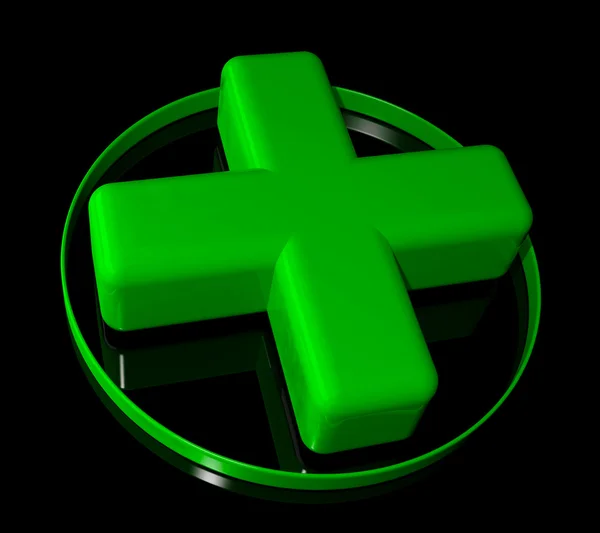 Pharmacy green cross sign — Stock Photo, Image