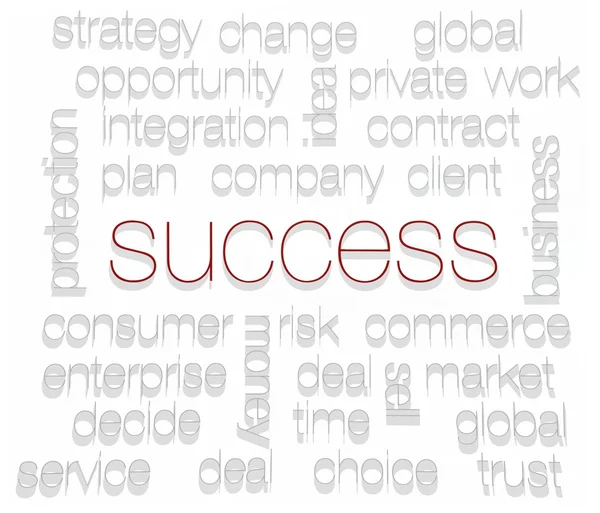 SUCCESS. Word collage on white background — Stock Photo, Image