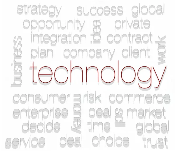 TECHNOLOGY. Word collage on white background — Stock Photo, Image