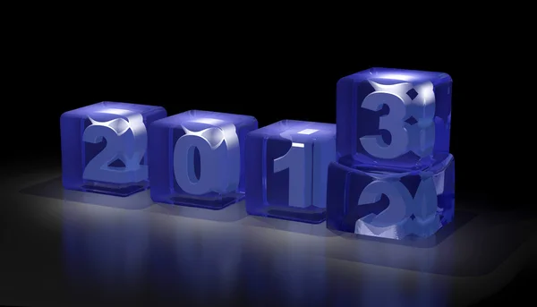 Nouvel an 2013 cubes 3d — Photo