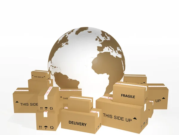 Shipping cardboard — Stock Photo, Image