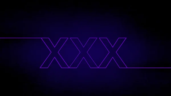 XXX неоновий знак — стокове фото