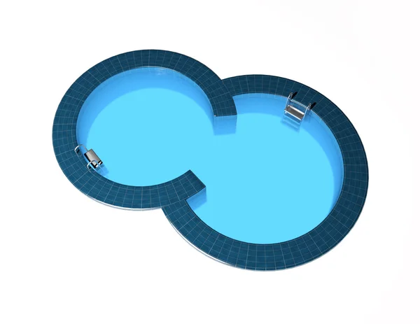 Yüzme Havuzu üzerinde beyaz izole — Stok fotoğraf