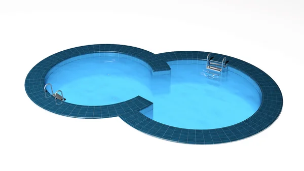 Piscina aislada en blanco — Foto de Stock