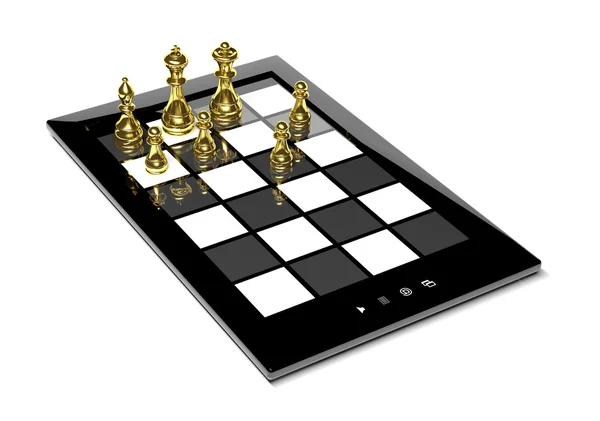 Chess on tablet — Stock Photo, Image