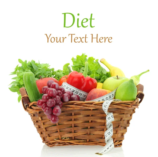 Diet products in the basket — Stock Image Diet products in the basket Royalty Free Stock Images