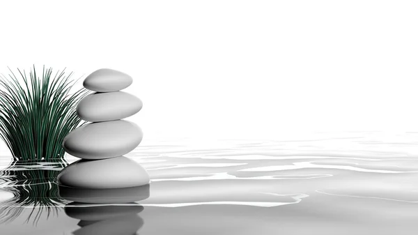 Zen stones in the water — Stock Photo, Image