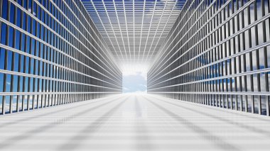 Prison tunnel through the sky clipart