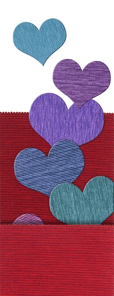 Textiel hart banner — Stockfoto