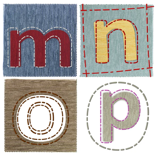 Textile letters collection — Stock Photo, Image