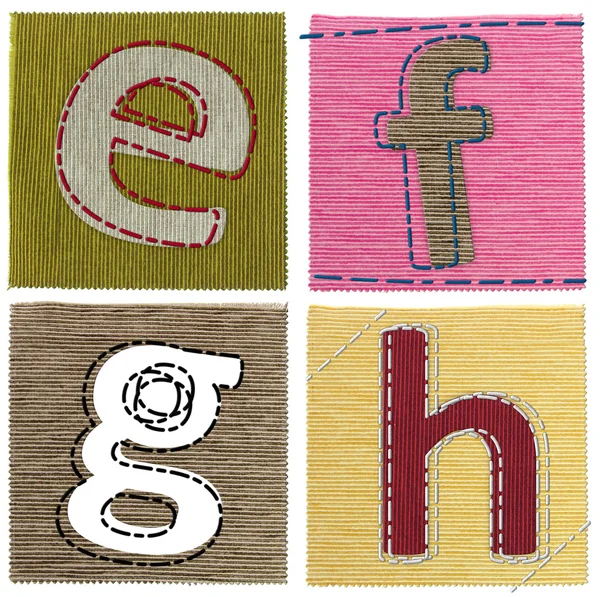 Colección de letras textiles —  Fotos de Stock