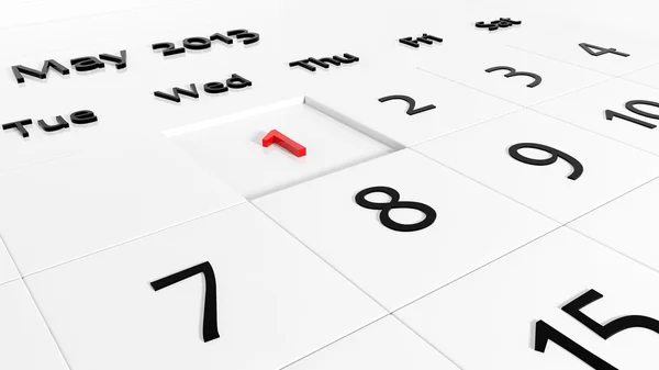 Semester kalender. internationella arbetstagare dag — Stockfoto